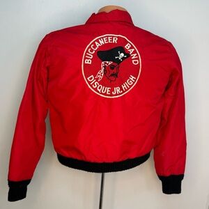 Vintage 1950s/60s Buccaneer Band Disque Jr High Red Jacket, Gibson Size Youth XL